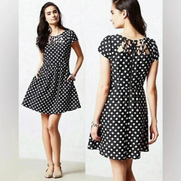 Maeve Anthropologie Aria Polka Dot Dress Size 2 Seen on Glee TV - Picture 2 of 10